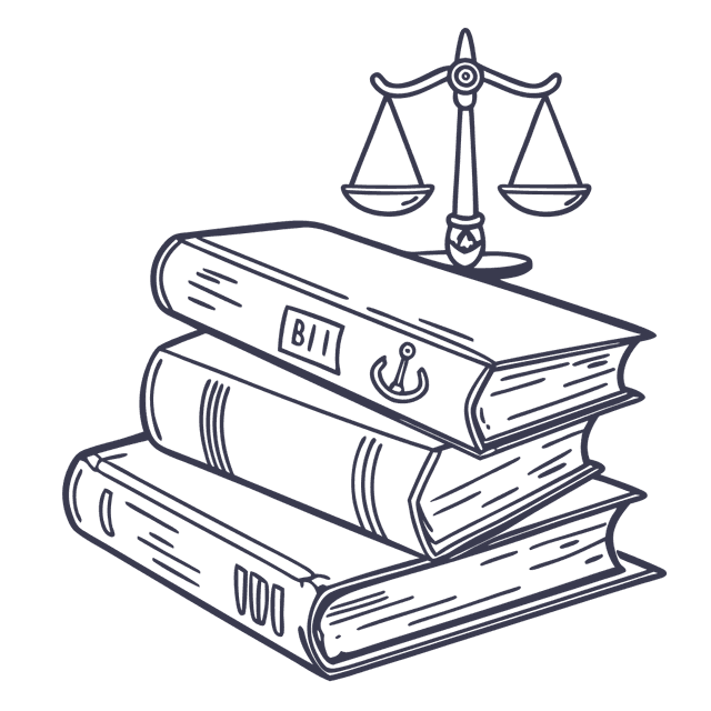 Legal Books Illustration